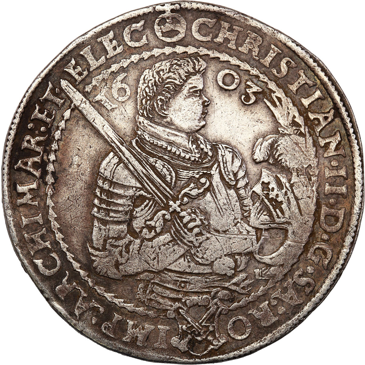 Niemcy, Saksonia. Christian II, Johann Georg I i August (1591-1611). Talar 1603 HB, Drezno